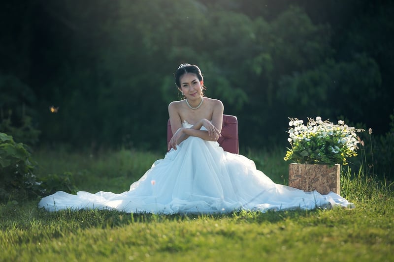 Bride in a Tropical Setting